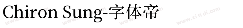 Chiron Sung字体转换